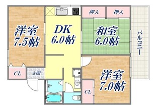 クレール名谷の物件間取画像